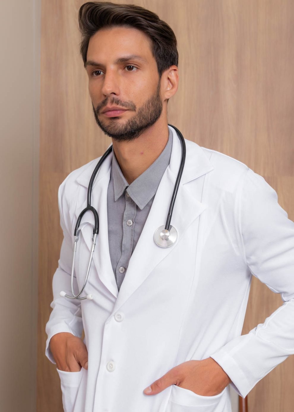 Jaleco Masculino Blazer Alfaiataria Maicon Branco