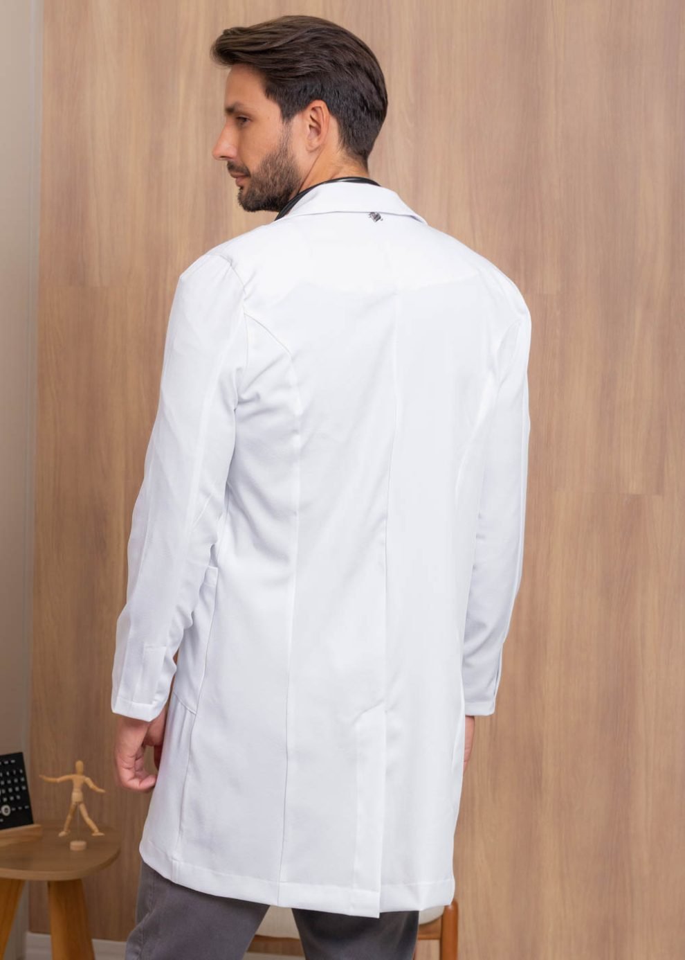 Jaleco Masculino Blazer Alfaiataria Maicon Branco - Imagem 3