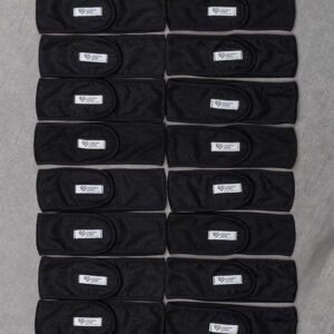 Kit 20 Faixa Felpa Unissex Ajustável Atoalhada Preto